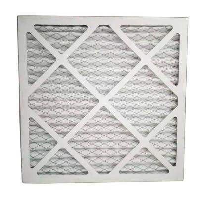 China High Quality Cleanroom Cardboard Pleated Wire Mesh Panel Disposable Pre Air Filter for sale