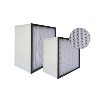 China Applied to certain equipment like furnace that clean air is required Aluminum Frame High Efficiency Eeep Pleated Separator Hepa Air Filter with Clapboard for sale