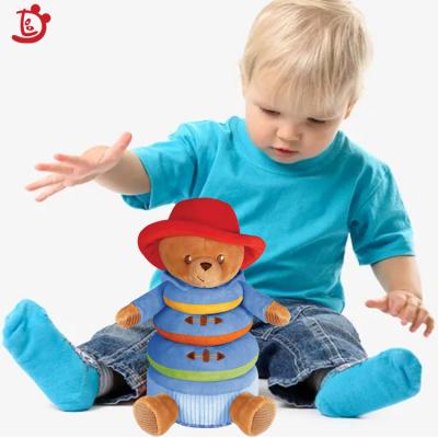 China Super soft teddy bear baby soft stuffed plush staking toys children kids juguetes ninos educativo soft toys kawaii educational toy pour bebe for sale