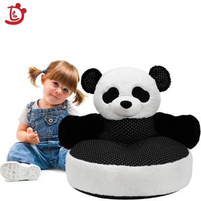 China Wholesale Cute Baby Sitting Toys Baby Panda Brown Bear Cushion Kids Plush Stuffed Animals Sitting Sofa for sale