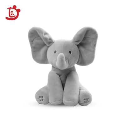 China T-11 Gray Plush And Stuffed Elephant Plush Toys With Big Ears Wholesale Custom Cheap Cute Soft Elephant Plush Toy for sale