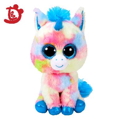 China T-55 Beanie Boos Unicorn Big Eyes 15cm Plush Toy Doll Kawaii Ty Stuffed Plush Animals For Babies Christmas Gifts Play for sale