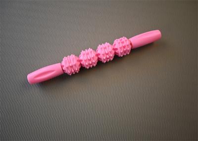 China Pink Handheld Back Muscle Roller Stick for Customized Massage for sale