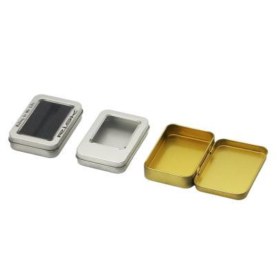 China Recyclable Hot Sale Factory Rectangular Usb Drive Metal Instant Gift Packaging Tin Box for sale