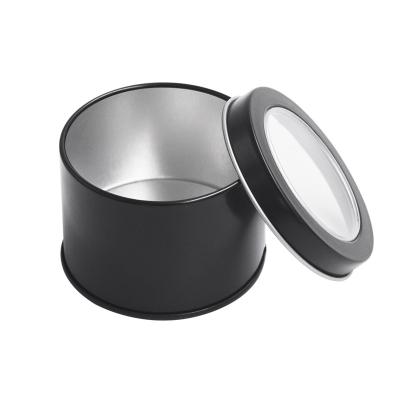 China Hot Selling Custom Metal Black Candle Recyclable Small Packaging Tin Can for sale