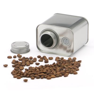 China Recyclable Seal Coffee Beans Packaging Metal Tin Can With Valve for sale