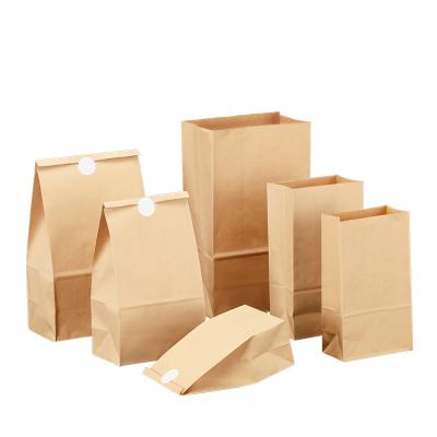 China Gift & Custom Printing Disposable Craft Bread Burger Coffee Paper Bag Wrapping Paper Coated Oilproof Bag for sale