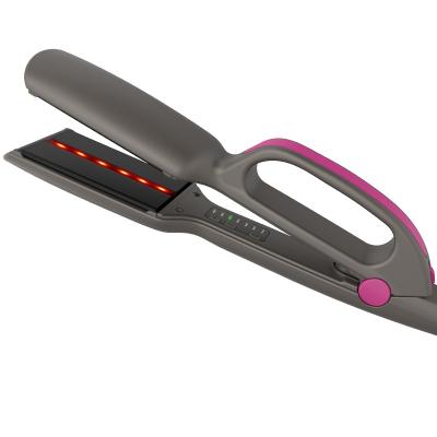 China Household Professional 58mm Wide Plate Ceramic Hair Straightener Far Infrared Flat Iron for sale