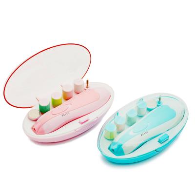 China Hot Selling 360 Degree Baby Battery Operated Safety Mini Fingernail Clipper Cutter Automatic Low Noise Grinder Set With Night Light for sale