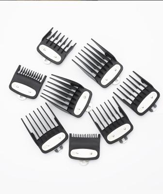 China Digital LED Charging Cordless Electric Hair Trimmer 8pcs Set Clipper Accessories Universal Clipper Trimmer Attachment Limit Guide Comb Set for sale