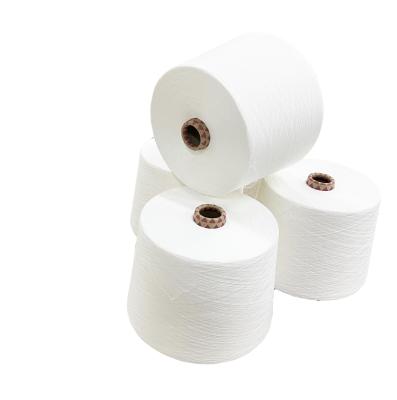 China SIRO COMPACT SPUN Ne30/1 100% Recycled Polyester Raw White Yarn for Weaving and Knitting for sale