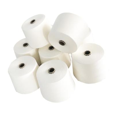 China Tipo de vórtice AA 100% poliéster Ne25/1 MVS Hilados blancos en bruto para tejido/tricotado en venta