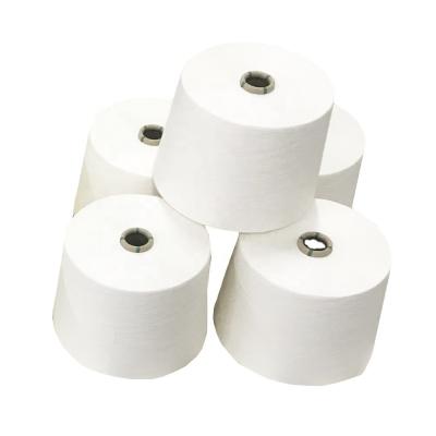 China Combed Cotton BCI / Recycled Polyester GRS 80/20 40s Siro Compact Spun Yarn for Weaving for sale