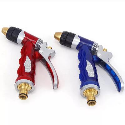 China Brass+Plastic Car Wash Brass Stainless Steel Water Nozzle High Pressure Plastic Spray Gun for sale