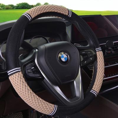 China 36-40cm fashion durable leather high quality universal car PU factory direct supply steering wheel cover for sale