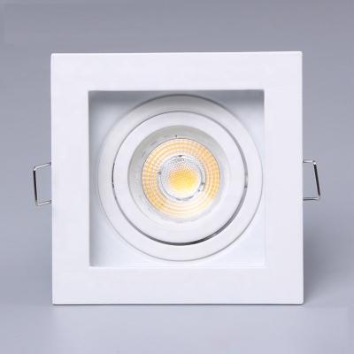 China Low Price 5w GU10 / MR16 Downlights Modern Recessed Led Spotlight Professional Made Ceiling Light White Housing for sale