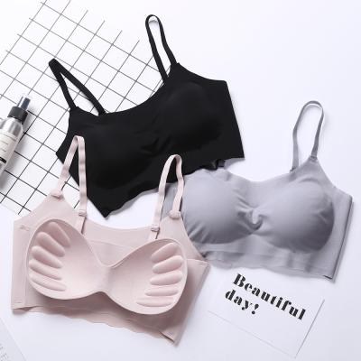 China Breathable Sports Bra Yoga Lingerie Sleepwear Small Sleep Camisole Thin Cup One-Piece Bra For Women for sale