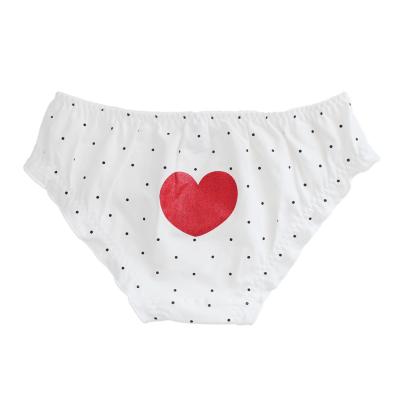 China Antibacterial Japanese contracted soft wavelet point cotton ear edge bow girl panties for sale