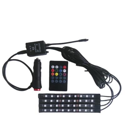 China Car Interior LED Car Foot Light Ambient Light Ambient Lamp With USB Music Control 