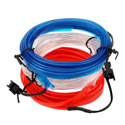 China Led Neon Cold Light Line Car Atmosphere Lamp Cold Light Glow Strip Flexible Neon Rope Wire With 12V Inverter for sale