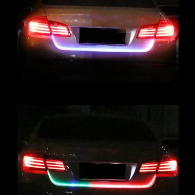 China Hot Selling 90cm 1M RGB LED Brake Light Mount Brake Light Flexible Red Third Turn Signal High Strip For Car Trunk 120cm for sale