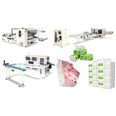 China Household Tissue Paper Production Lines 4/5/6/7 Folds Soft Facial Tissue Soft Tissue V Automatic for sale