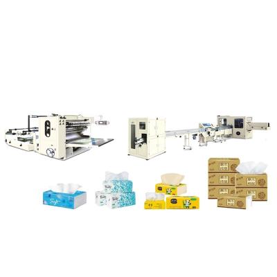 China Household Tissue Paper Production Line 4 or 5 or 6 or 7 V Fold Soft Facial Tissue Converting Machine Production Line for sale