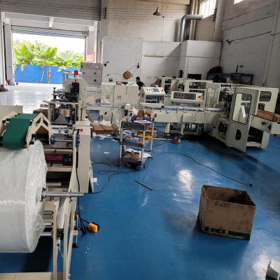 China Full Automatic Household Tissue Paper Production 230*230 240*240 300*300 Mm Napkin Towel Tissue Paper Production Line With 1 Or 2 Color Printing for sale