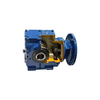 China S Series Right angle speed reducer helical worm gear box with Low energy consumption for sale