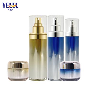 China Personal Packaging Skin Care Cosmetic Packaging Face Cream Jar Plastic Container Acrylic Serum Bottles Lotion Bottle for sale