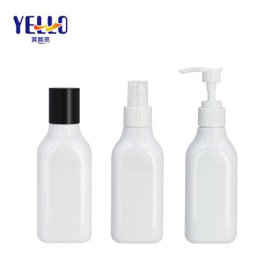 China Factory 200ml Cosmetic White Empty Plastic PET Shampoo Packaging Lotion Bottle for sale