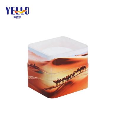 China 50g PETG ECO Cosmetic Material Square Cosmetic Facial Cream Jars Empty Skin Care Products Packaging Containers for sale