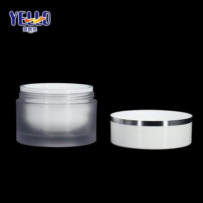 China Manufacturer Cosmetic Direct White Frosted Cream Jar 50 g Empty 30 gr for sale