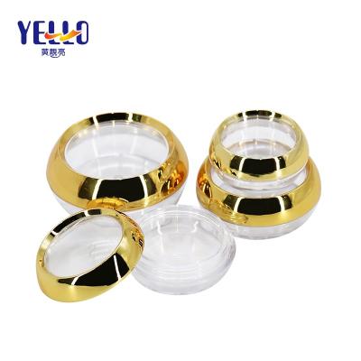 China Wholesale Gold Cosmetic Plastic AS Round Cream Time Capsule Cosmetic Cream Jar 10g 20g 30g 50g Jar Packaging for sale