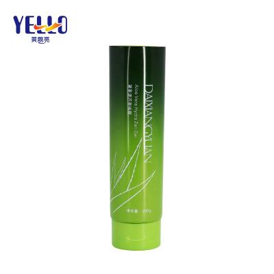 China Custom Packaging Personal Skin Care Packaging 200g Green Squeeze Lotion Plastic Tube For Body Care for sale