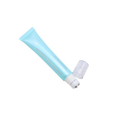 China 15g 20g Cosmetic Blue Empty Skin Care Packaging Cosmetic Plastic Roll On Tube For Eye Cream Gel for sale