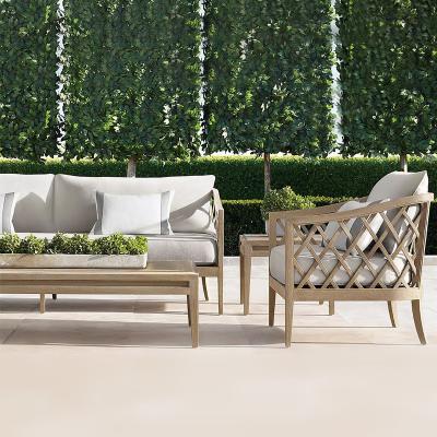 China High Quality Modern Sofa Chair For Garden Outdoor Patio Garden Villa Teak Wood Sofa Chairs Cantique Teak Wood for sale