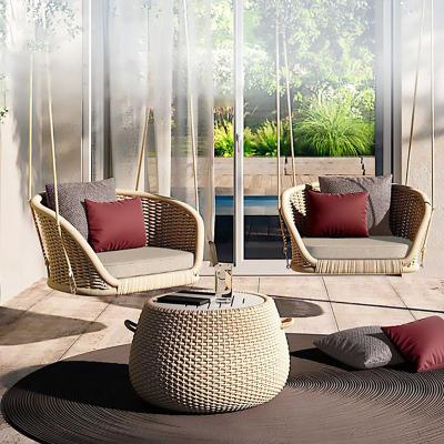 China UV Protection Modern Rattan Woven Outdoor Hanging Sofa Chair Swing Sofa Chair for Outdoor Patio Garden Balcony for sale