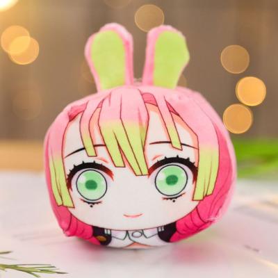 China Japan Anime Demon Slayer Plush Toy Agatsuma Zenitsu Kanroji Mitsuri Q Bunny Ears Worm Plush Doll for sale