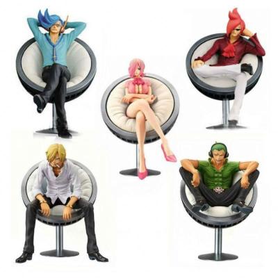 China Cartoon Toy One Piece Anime Winsmore Family Lei Jiu Niji sanji Yamaji Sofa Sitting Posture Action Ficure for sale