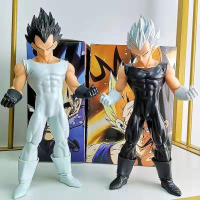 China Black And White Super Decoraive Saiyan Anime Dragon Figure SON Goku MSP Vegeta Action Number Ornaments for sale