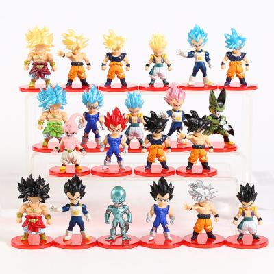 China 21pcs/set PVC Anime Action Figure Figure Super Saiyan Goku Mini Toys Collectible Japan for sale