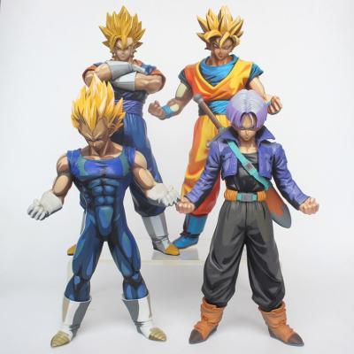 China Super saiyan comic toy 28cm anime DBZ color son Goku Vegeta trunks gogeta action number PVC model toy collect for gifts for sale