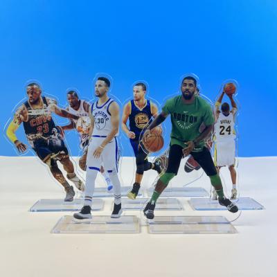 China Acrylic Standee Kobe Bryant LeBron James Durant Rose Curry Cartoon Custom Toy Basketball Superstar Acrylic Standees For Boy Gift for sale