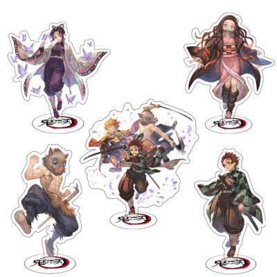 China Toy New Japan Cartoon Anime Demon Slayer Standee Acrylic Decoration Nezuko Tanjirou Inosuke Character Standee Acrylic Anime Peripheral for sale