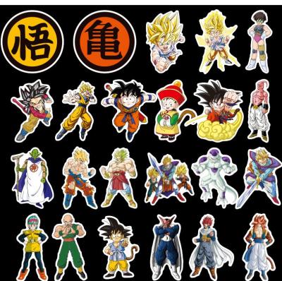 China 100pcs/set Anime decoration GK goku super saiyan sticker vegeta broly anime cartoon sticker home decoration for sale