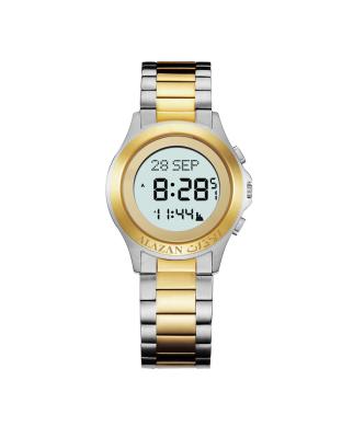 China Muslim Stainless Steel Azan Alarm Watch with Liquid Crystal Display with Qibla Direction for sale