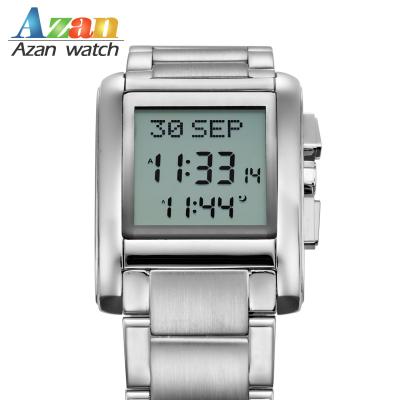 China Digital Alarm Mens Muslim Wrist Analog Islamic Azan Watch With Qibla Direction for sale