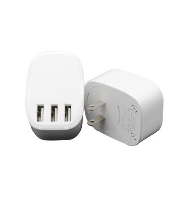 China UniversalÂ   Hot Selling EU USA R-U USB Wall Charger Travel Charger 15W 3ports Mobile Phone Rotate 180 Degree for sale