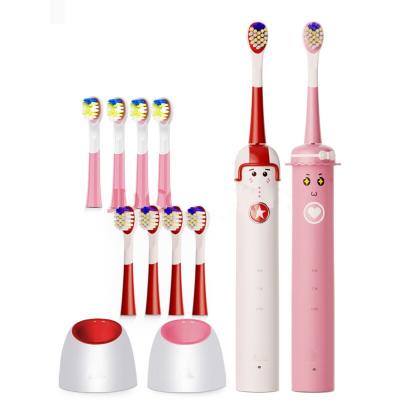 China 2021 Base 2021 Ultrasonic Waterproof Kids Electric Toothbrush Wireless Charging Electric Toothbrush for sale